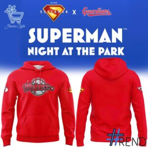 From casual to standout — 1 Superman Night Cleveland Guardians Hoodie says it all.