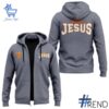 1 Tennessee Football Football Team Jesus Grey Zip Hoodie featuring a bold design for everyday confidence.