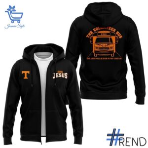 1 Tennessee Football Team Jesus Black Zip Hoodie designed with a clean aesthetic for everyday wear