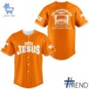 1 Tennessee Volunteers Bus Jesus Baseball Jersey designed with a clean aesthetic for everyday wear