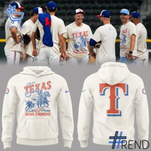 1 Texas Rangers All For Down Syndrome Hoodie designed with a clean aesthetic for everyday wear