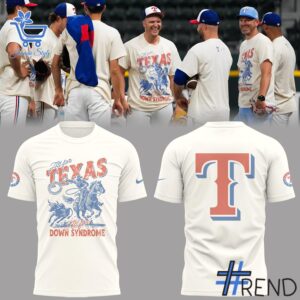 2 Texas Rangers All For Down Syndrome Hoodie designed with a clean aesthetic for everyday wear