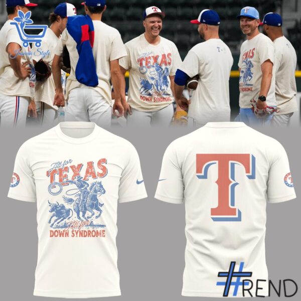 2 Texas Rangers All For Down Syndrome Hoodie designed with a clean aesthetic for everyday wear