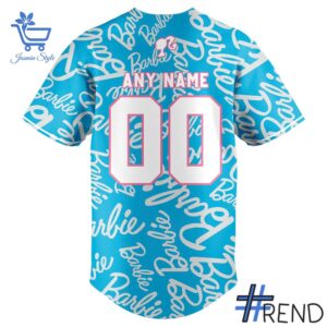 Level up your look with the bold style of 3 Texas Rangers Barbie Night Game Custom Jersey.