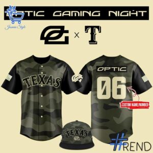 Stylish 1 Texas Rangers Optic Gaming Night Custom Jersey designed for everyday wear and lasting comfort.