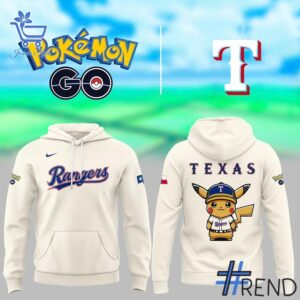 The 1 Texas Rangers Pikachu Hoodie brings a timeless classic into today’s style