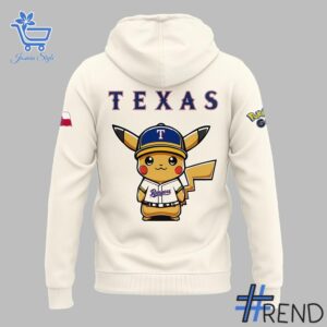 The 3 Texas Rangers Pikachu Hoodie brings a timeless classic into today’s style