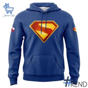 The 2 Texas Rangers Superman Night Hoodie delivers iconic streetwear energy.