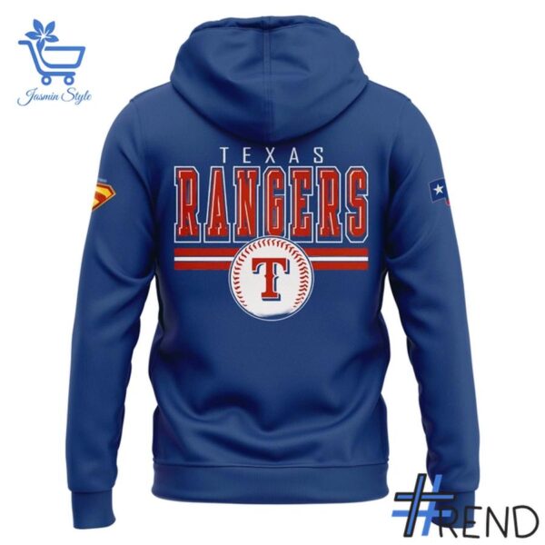 The 3 Texas Rangers Superman Night Hoodie delivers iconic streetwear energy.