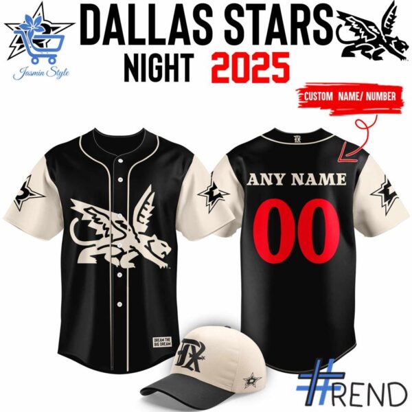 Premium quality 1 Texas Rangers x Dallas Stars Night 2025 Baseball Jersey with a modern, versatile look