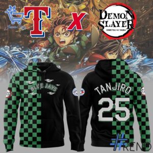 The 1 Texas Rangers x Demon Slayer night Sept 9th Hoodie brings a timeless classic into today’s style