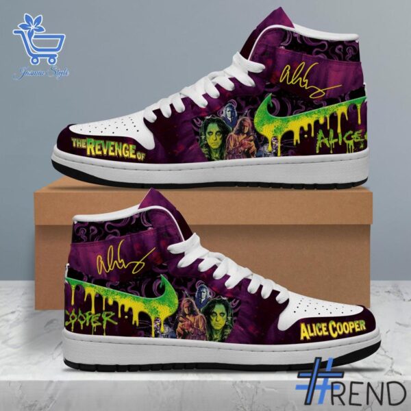Level up your look with the bold style of 2 The Revenge of Alice Cooper Air Jordan Shoes.