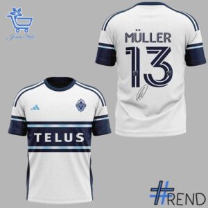 High-quality 2 Thomas Müller to Whitecaps FC Shirt featuring a stylish design for a standout look.