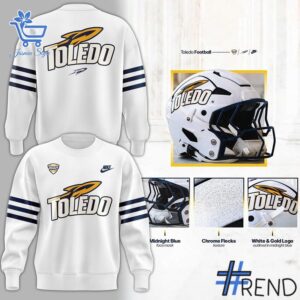 The 3 Toledo Rockets Uniform Helmet Wordmark Logo Hoodie brings street-ready confidence to everyday outfits.