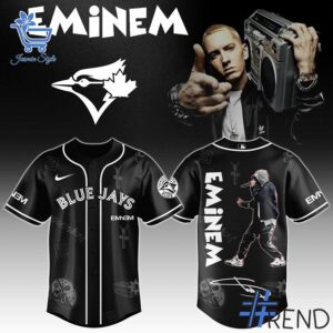 High-quality 1 Toronto Blue Jays Eminem Baseball Jersey featuring a stylish design for a standout look.