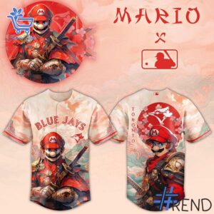 From casual to standout — 1 Toronto Blue Jays Mario Samurai Hero Baseball Jersey says it all.