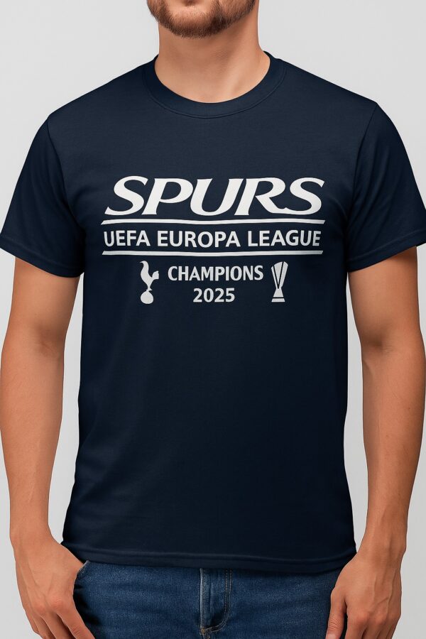 Stylish Tottenham Hotspur Spurs Europa League Winners 2025 T Shirt designed for everyday wear and lasting comfort.