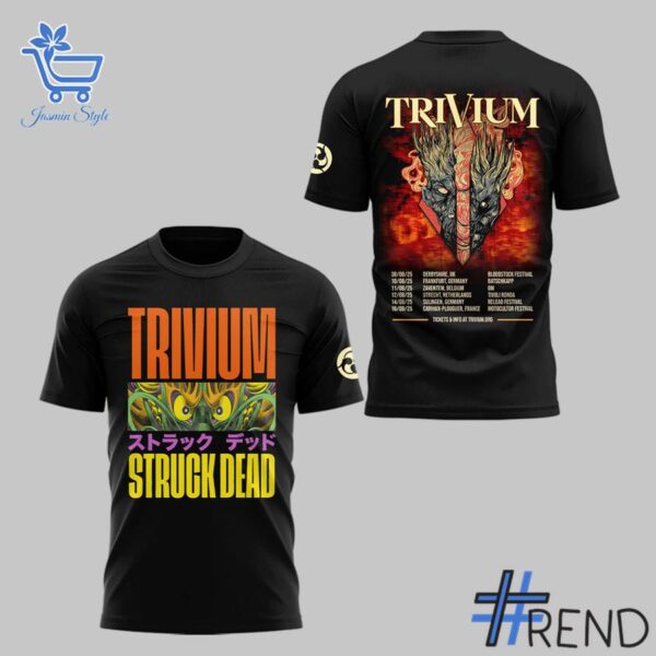 2 Trivium Struck Dead band Tour 2025 Shirt designed with a clean aesthetic for everyday wear