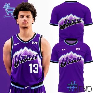 The 1 Utah Jazz 2025 2026 Shirt delivers iconic streetwear energy.