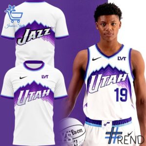 The 4 Utah Jazz Nike 2025 City Edition Hoodie delivers iconic streetwear energy.
