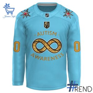 Premium quality 2 Vegas Golden Knights Autism Awareness 2025 Jersey with a modern, versatile look