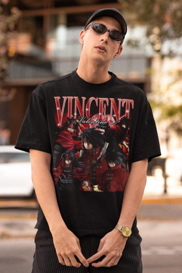 Vincent Valentine Final Fantasy Shirt featuring a bold design for everyday confidence.