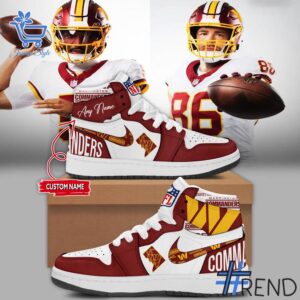 1 Washington Commanders Custom Air Jordan 1 featuring a bold design for everyday confidence.