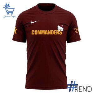 Bold and versatile 2 Washington Commanders Hello Kitty Shirt for any occasion.