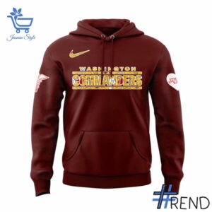 The 2 Washington Commanders Nurses Appreciation 2025 Hoodie delivers iconic streetwear energy.