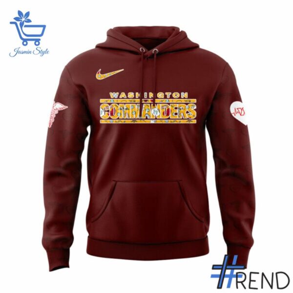 The 2 Washington Commanders Nurses Appreciation 2025 Hoodie delivers iconic streetwear energy.