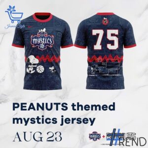 Stylish 1 Washington Mystics Celebrating 75 Years Of Peanuts Shirt designed for everyday wear and lasting comfort.