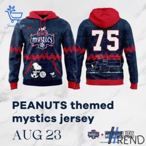 Stylish 2 Washington Mystics Celebrating 75 Years Of Peanuts Shirt designed for everyday wear and lasting comfort.