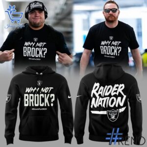 Premium quality 1 Why Not Brock Brock For Oroy Las Vegas Raiders Hoodie with a modern, versatile look
