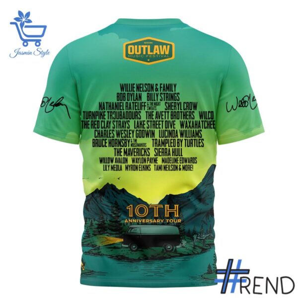 From casual to standout — 3 Willie Nelson 10th anniversary tour Outlaw Music Festival Shirt says it all.