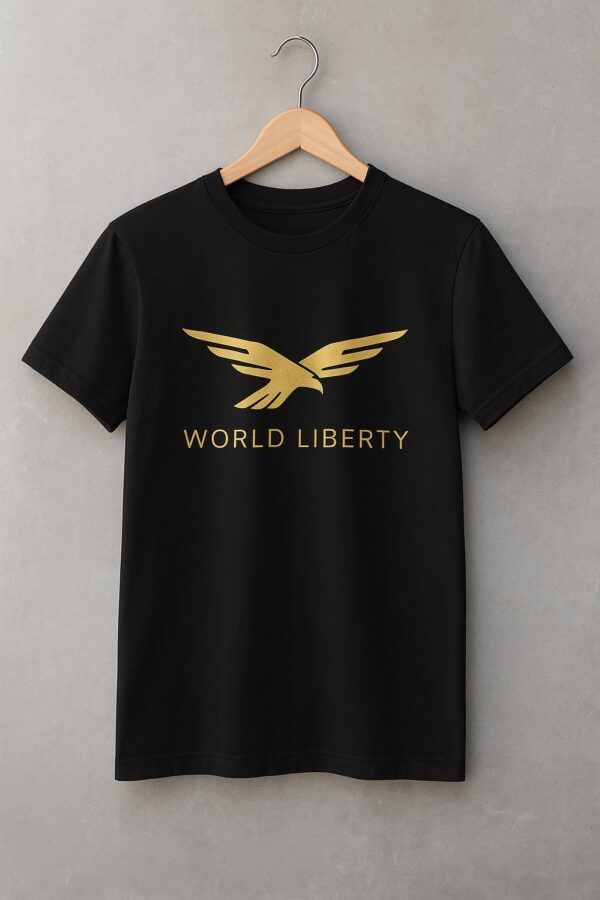 World Liberty T Shirt featuring a bold design for everyday confidence.