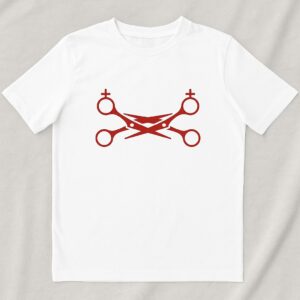 lesbian scissors t shirt designed with a clean aesthetic for everyday wear