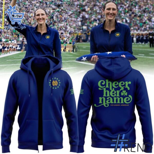 Versatile Cheer Her Name Notre Dame Fighting Irish Hoodie perfect for casual and sporty looks.