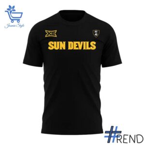 Versatile Dark Mode Arizona State Sun Devils Football T Shirt perfect for casual and sporty looks.