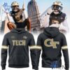 Stylish Grey Steel Uniform Georgia Tech Football Hoodie designed for all-day comfort.