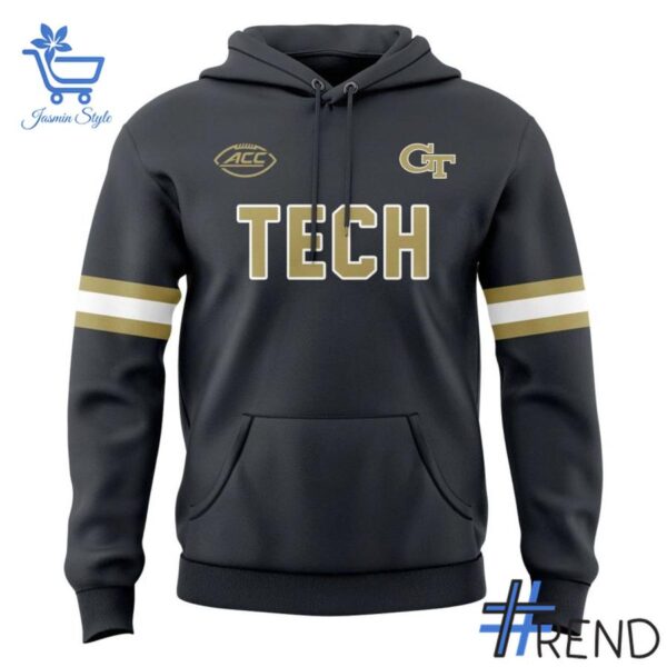 Stylish Grey Steel Uniform Georgia Tech Football Hoodie designed for all-day comfort.