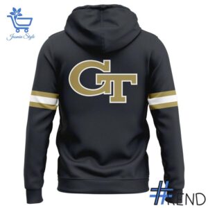 Stylish Grey Steel Uniform Georgia Tech Football Hoodie designed for all-day comfort.