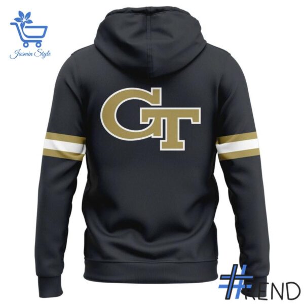 Stylish Grey Steel Uniform Georgia Tech Football Hoodie designed for all-day comfort.