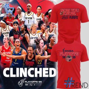 Trendy WNBA Playoffs Indiana Fever Shirt perfect for casual and streetwear outfits.