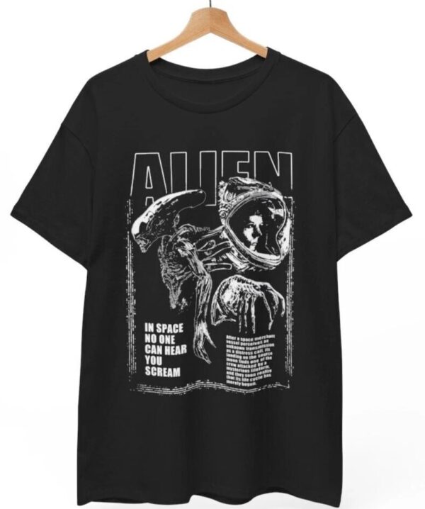 Refresh your collection with the timeless Alien In Space No One Can Here You Scream Shirt.
