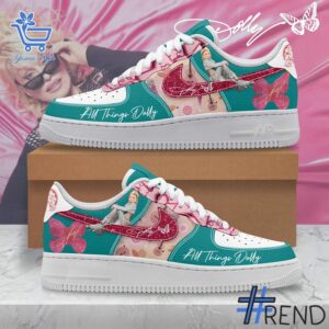 The All Things Dolly Parton Air Force Shoes adds a colorful spark to your wardrobe.