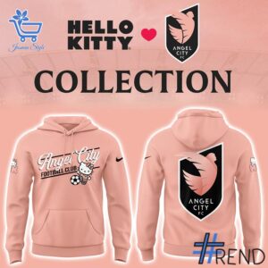 Stylish Angel City FC Hello Kitty Night TShirt Hoodie designed for all-day comfort.