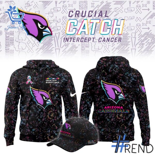 Trendy Arizona Cardinals Crucial Catch Hoodie perfect for casual and streetwear outfits.