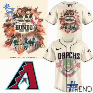 Experience the sleek design of the Arizona Diamondbacks The Hondo Rodeo Fest Jersey.