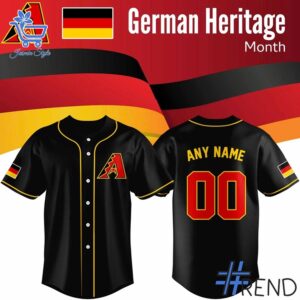 The Arizona Diamondbacks German Heritage Night Jersey is built for bold street style.
