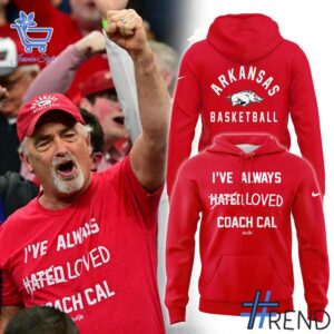 Trendy Arkansas Razorbacks I've Always Loved Coach Cal Hoodie perfect for casual and streetwear outfits.